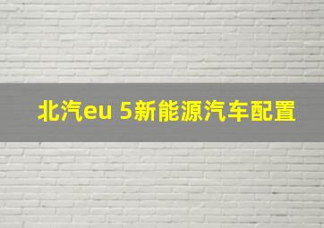 北汽eu 5新能源汽车配置